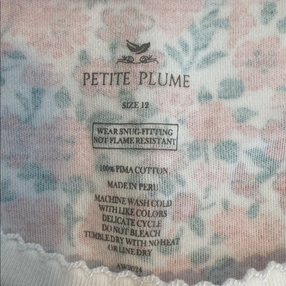 Petite Plume - Children’s snug fit pajama set in Fleurs des Bois